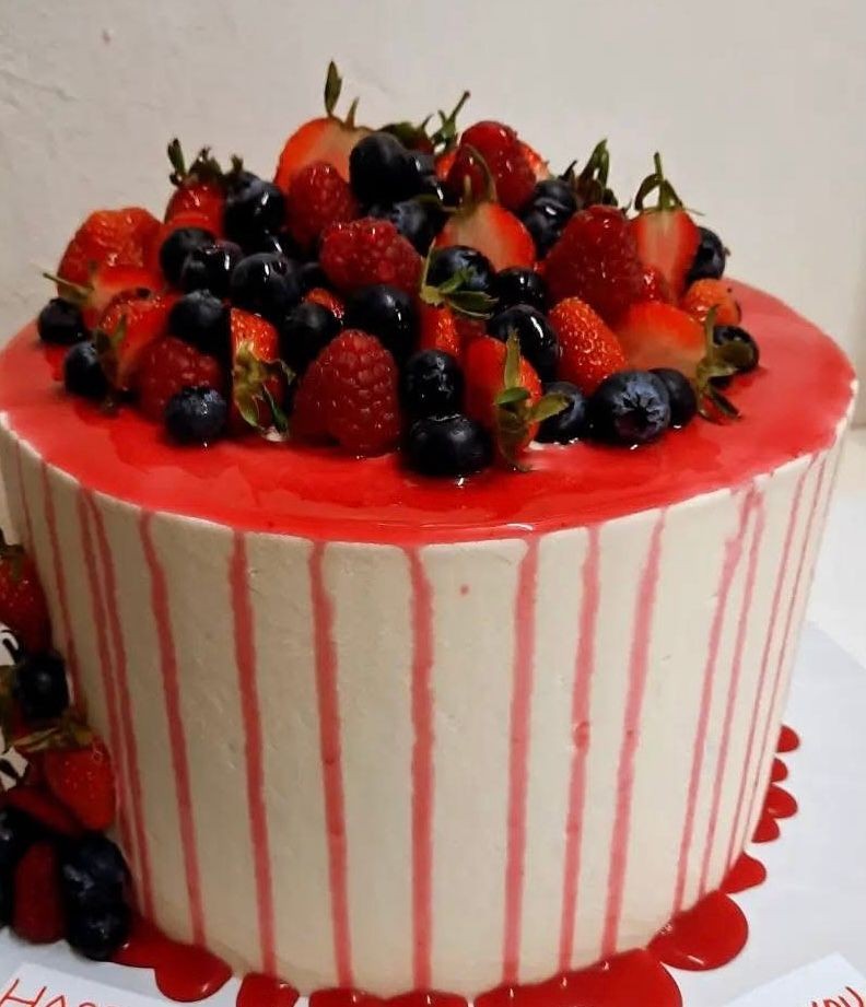 Fresh Berry Glaze Cake/Nc-P003