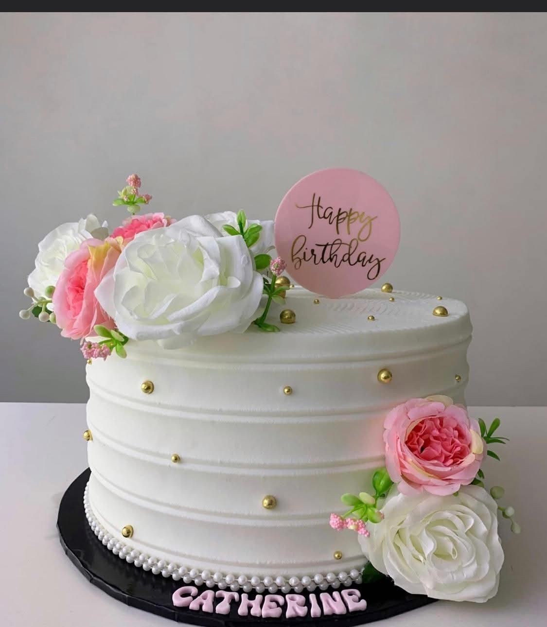 Elegant Floral Pearl Cake/Nc-S021