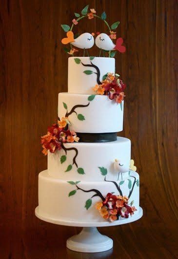 Love Birds Tiered Cake/Nc-P020